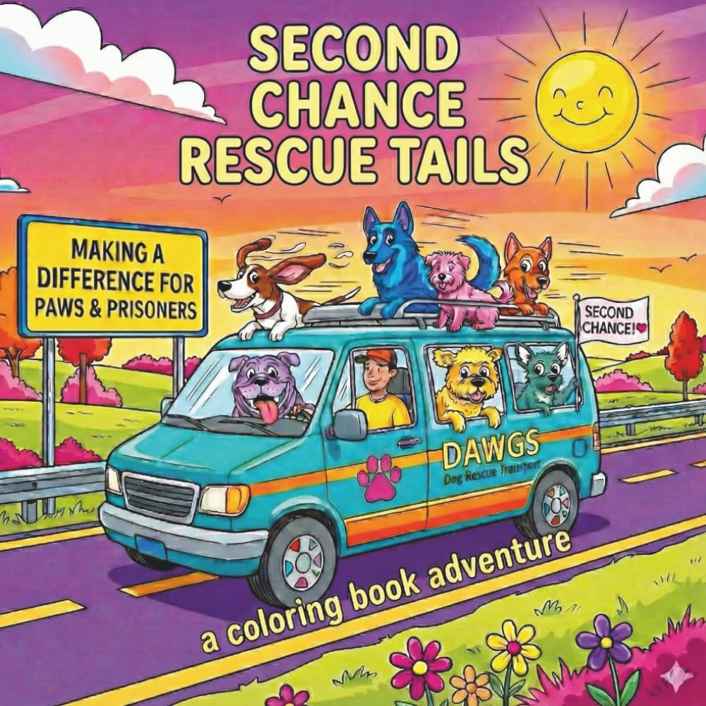 Second Chance Rescue Tails: A Rescue Dog Coloring Book