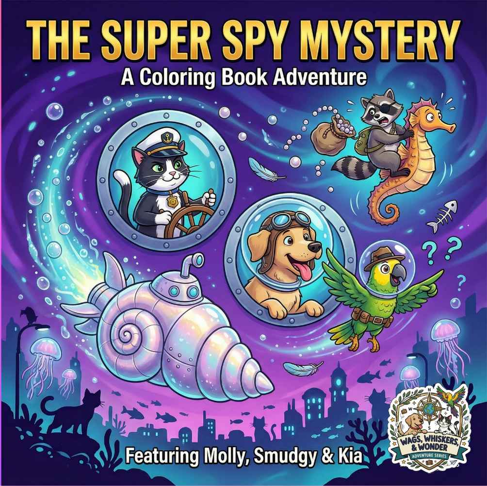 The Super Spy Mystery coloring book cover