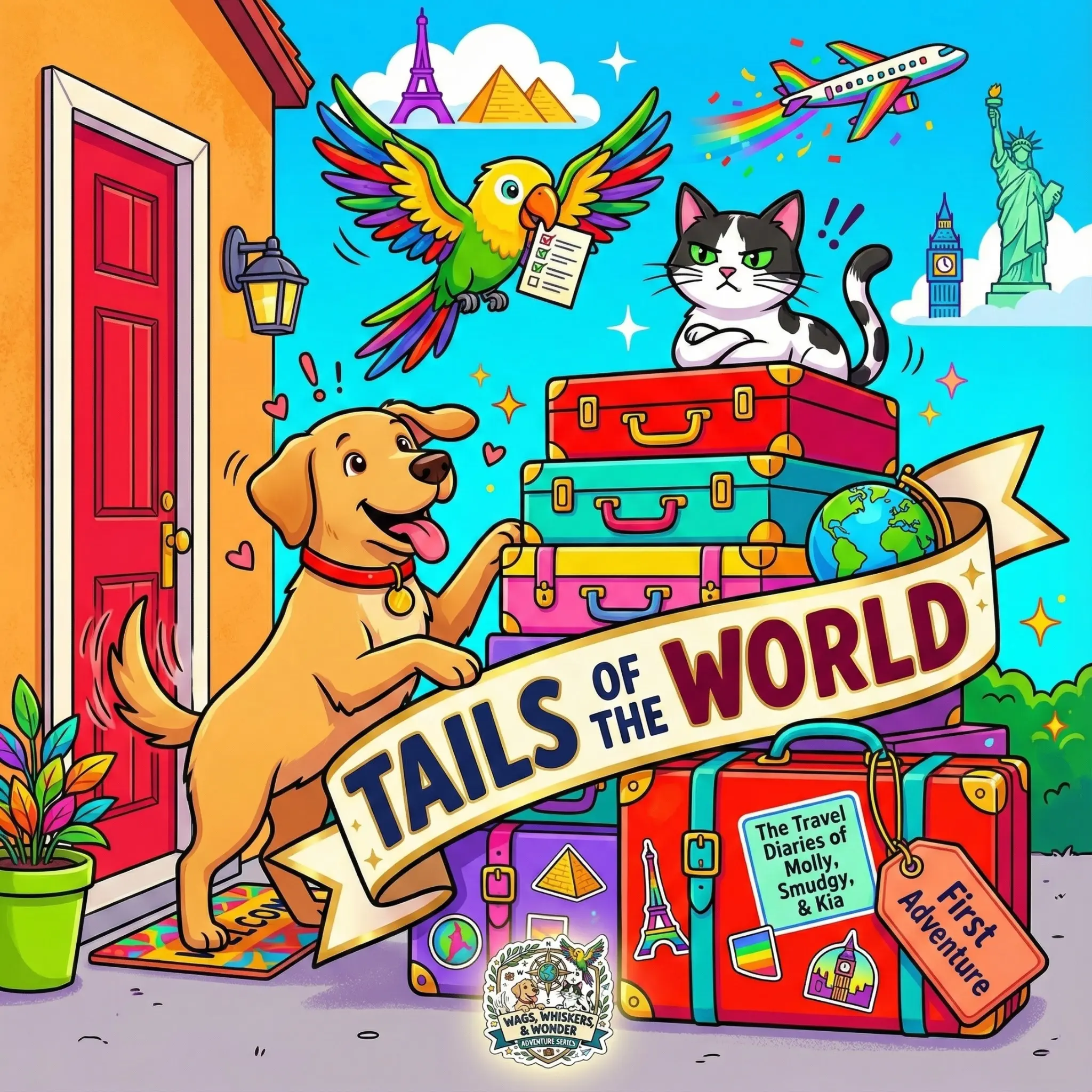 Tails of the World coloring book cover